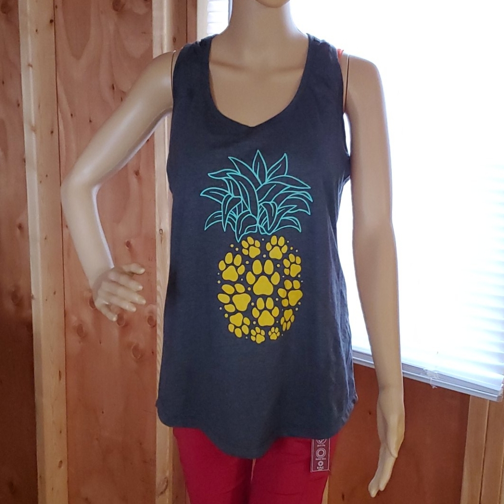 Paw Print Pineapple Tank